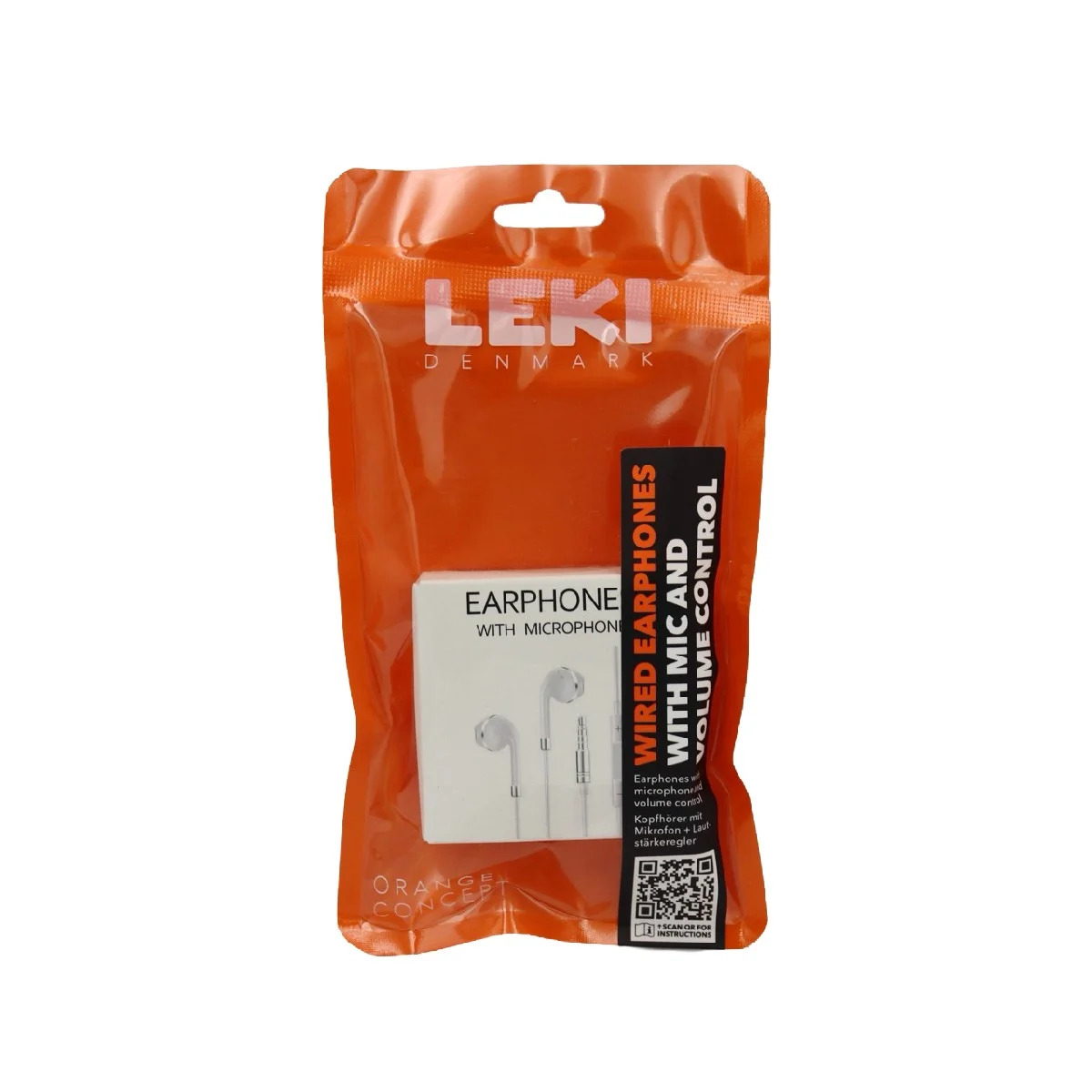 Hands Free Leki Orange Concept 3.5 mm Λευκά με Μικρόφωνο Hands Free Leki Orange Concept 3.5 mm Λευκά με Μικρόφωνο