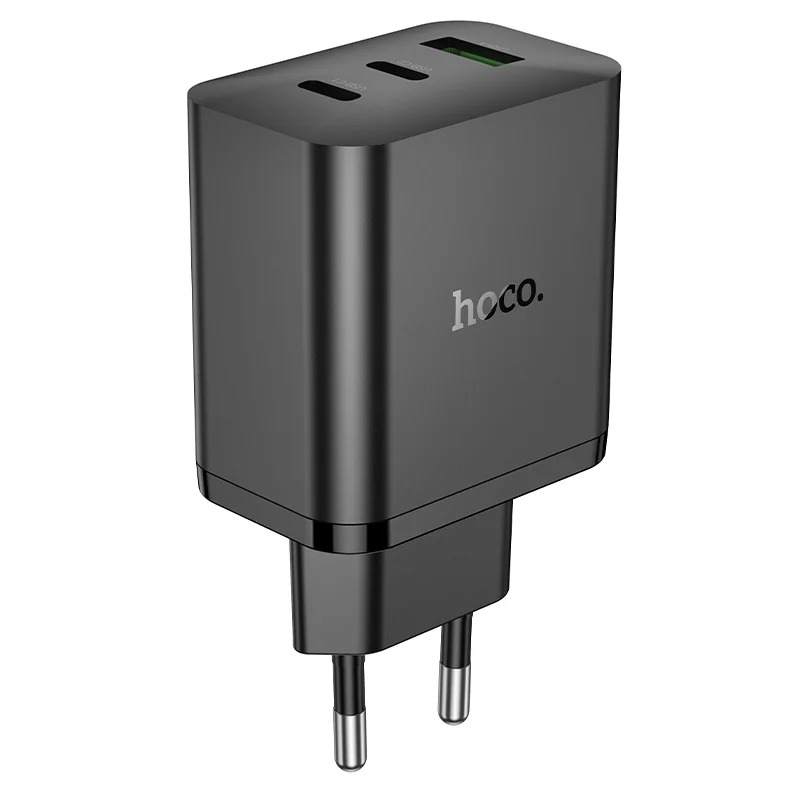 Φορτιστής Ταξιδίου Hoco N51 Scenery GaN 65W με 2xUSB-C και 1xUSB-A Μαύρος Φορτιστής Ταξιδίου Hoco N51 Scenery GaN 65W με 2xUSB-C και 1xUSB-A Μαύρος