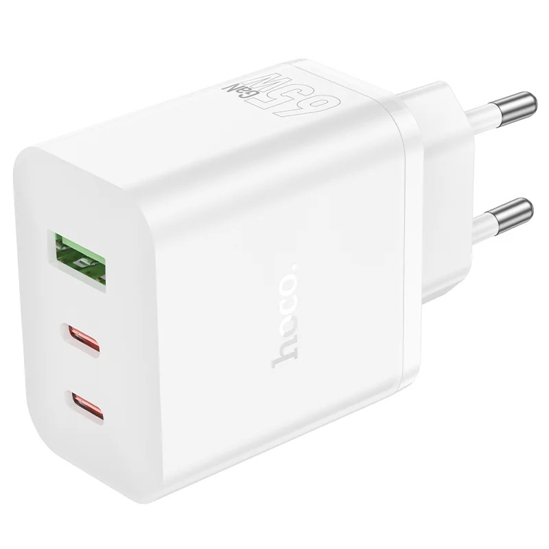 Φορτιστής Ταξιδίου Hoco N51 Scenery PD65W με 2xUSB-C και 1xUSB-A Λευκός Φορτιστής Ταξιδίου Hoco N51 Scenery PD65W με 2xUSB-C και 1xUSB-A Λευκός