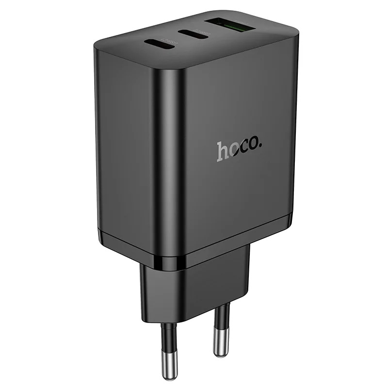 Φορτιστής Ταξιδίου Hoco N50 Scenery GaN Tech PD45W με 2xUSB-C και 1xUSB-A Μαύρος Φορτιστής Ταξιδίου Hoco N50 Scenery GaN Tech PD45W με 2xUSB-C και 1xUSB-A Μαύρος