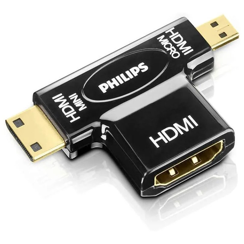 Αντάπτορας Philips Mini & Micro HDMI 4K Μαύρο Αντάπτορας Philips Mini & Micro HDMI 4K Μαύρο