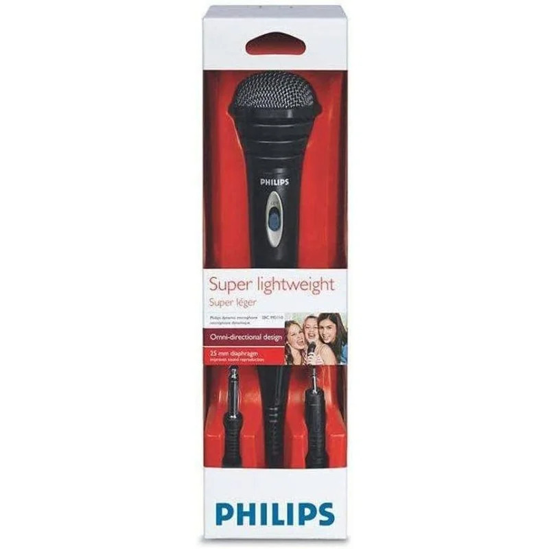Philips SBCMD110/00 Ενσύρματο μικρόφωνο με καλώδιο 1,5μ Philips SBCMD110/00 Ενσύρματο μικρόφωνο με καλώδιο 1,5μ