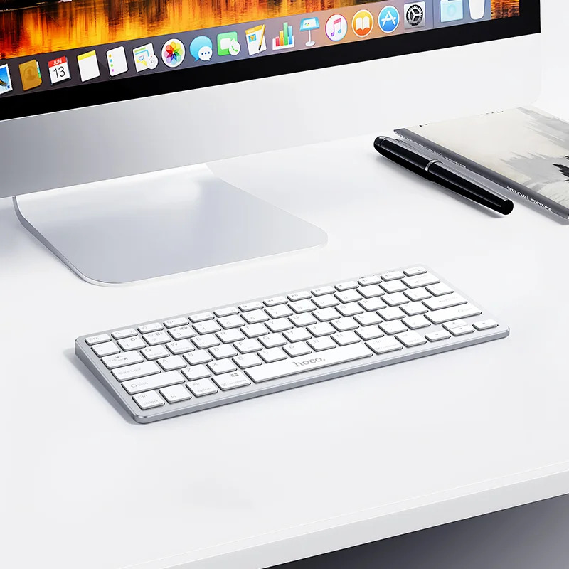 Ασύρματο Πληκτρολόγιο Hoco GM32 Wisdom 78 Πλήκτρα 2.4GHz+Bluetooth 5.0 Ασημί Ασύρματο Πληκτρολόγιο Hoco GM32 Wisdom 78 Πλήκτρα 2.4GHz+Bluetooth 5.0 Ασημί