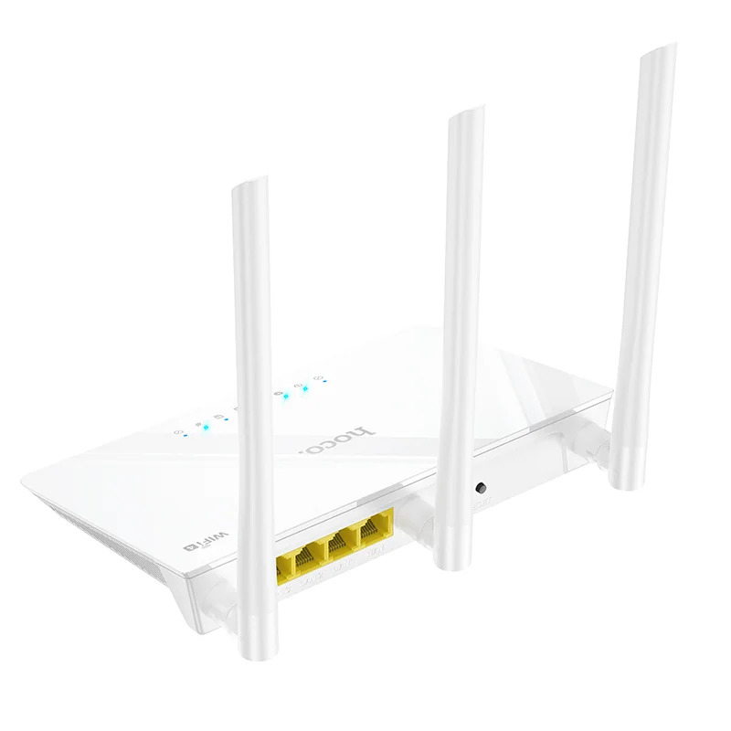 Wifi Router Hoco HI30 Wifi4 300Mbps 2.4GHz 3 x 5dBi Λευκό Wifi Router Hoco HI30 Wifi4 300Mbps 2.4GHz 3 x 5dBi Λευκό