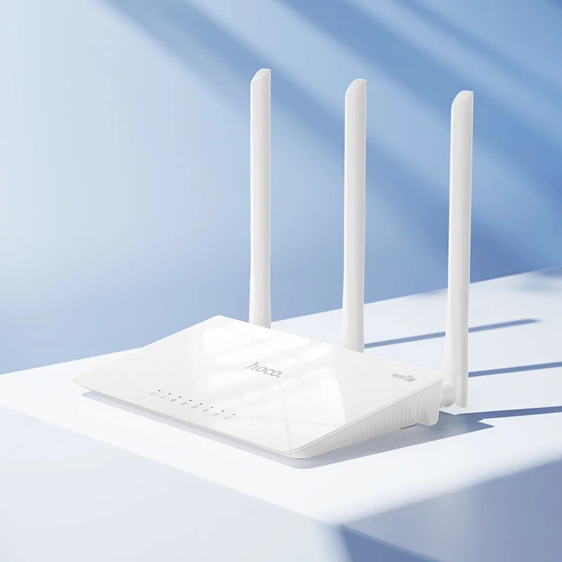 Wifi Router Hoco HI30 Wifi4 300Mbps 2.4GHz 3 x 5dBi Λευκό Wifi Router Hoco HI30 Wifi4 300Mbps 2.4GHz 3 x 5dBi Λευκό
