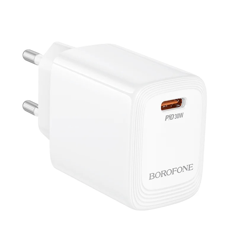 Φορτιστής Ταξιδίου Mini Size Borofone BN28 Fuente GaN USB-C PD30W Λευκός Φορτιστής Ταξιδίου Mini Size Borofone BN28 Fuente GaN USB-C PD30W Λευκός