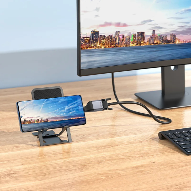 Αντάπτορας Hoco UA34 USB-C σε VGA 2k Γκρι Αντάπτορας Hoco UA34 USB-C σε VGA 2k Γκρι