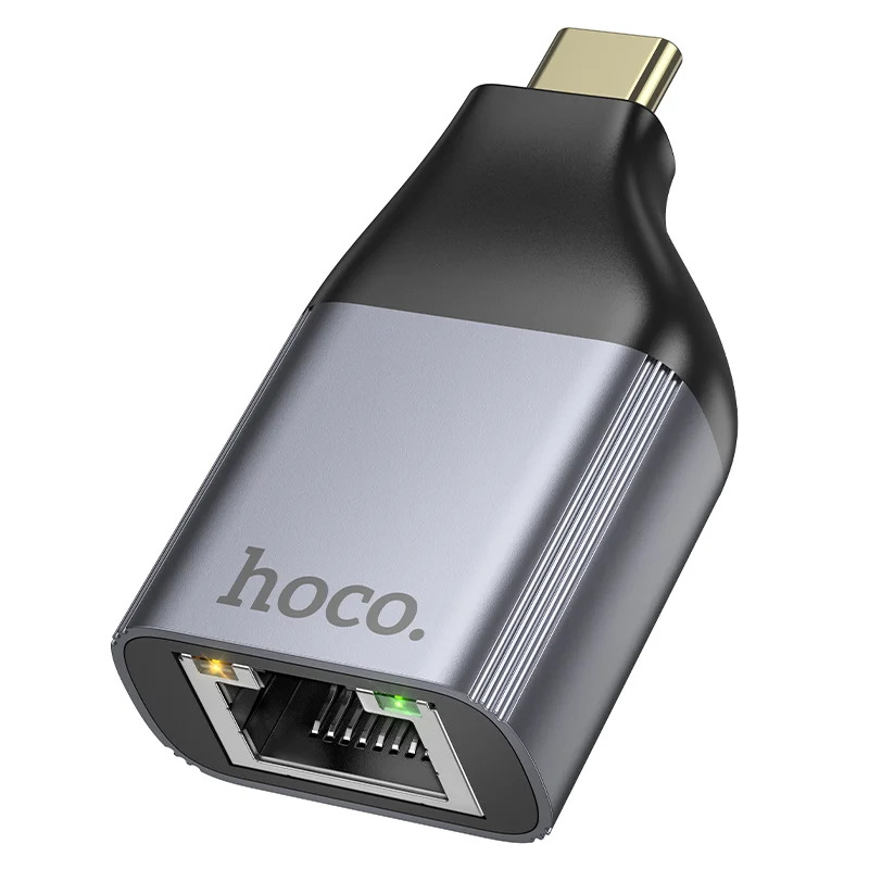 Αντάπτορας Hoco UA35 USB-C σε RJ45 OTG 100Mbps Γκρι Αντάπτορας Hoco UA35 USB-C σε RJ45 OTG 100Mbps Γκρι