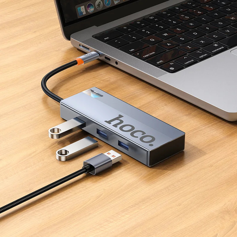 USB Hub Hoco HB50 Wow 5-in-1 USB-C σε HDTV+PD+ 3 x USB3.0 Γκρι 18cm USB Hub Hoco HB50 Wow 5-in-1 USB-C σε HDTV+PD+ 3 x USB3.0 Γκρι 18cm