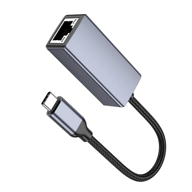 Αντάπτορας Hoco UA37 USB-C σε RJ45 OTG 10/100/1000Mbps 12cm Γκρι Αντάπτορας Hoco UA37 USB-C σε RJ45 OTG 10/100/1000Mbps 12cm Γκρι