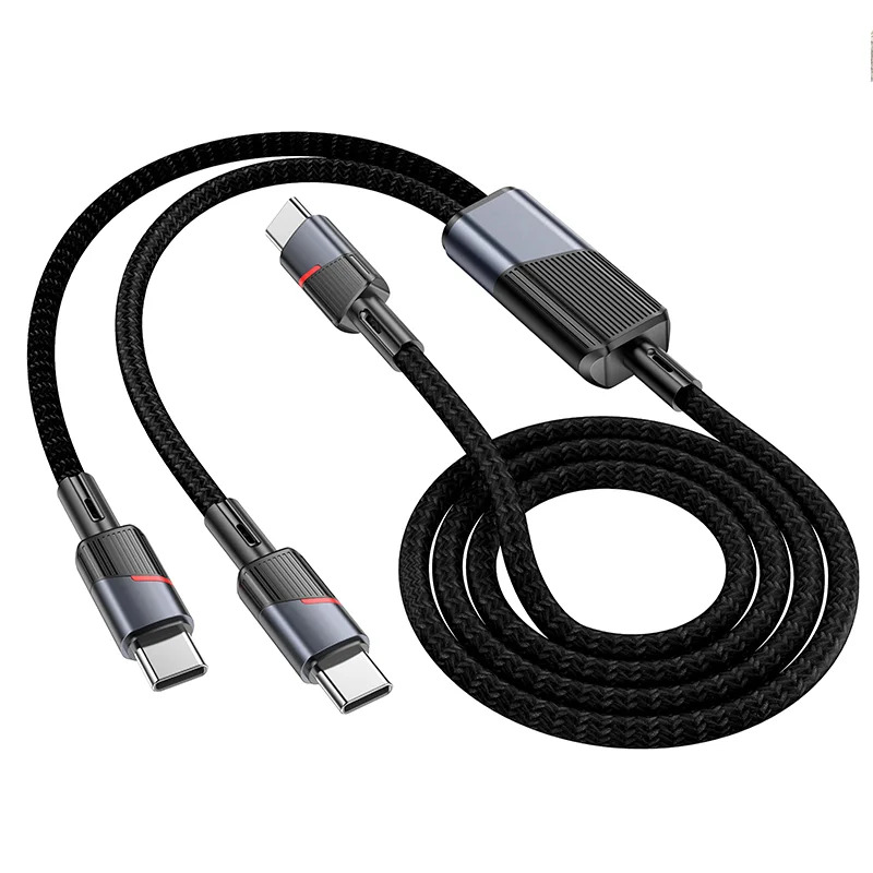 Καλώδιο Σύνδεσης Hoco U139 USB-C σε 2xUSB-C PD100W 20V/5A Braided Μαύρο 1.2m Καλώδιο Σύνδεσης Hoco U139 USB-C σε 2xUSB-C PD100W 20V/5A Braided Μαύρο 1.2m