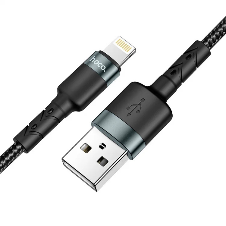 Καλώδιο σύνδεσης Hoco DU46 USB-A σε Lightning για Γρήγορη Φόρτιση και Μεταφορά Δεδομένων Braided Μαύρο 1m Καλώδιο σύνδεσης Hoco DU46 USB-A σε Lightning για Γρήγορη Φόρτιση και Μεταφορά Δεδομένων Braided Μαύρο 1m