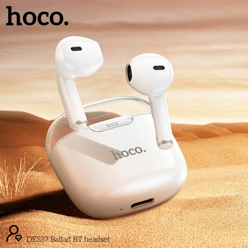 Wireless Hands Free Hoco DES37 Ballad TWS V5.3 250mAh 3.5 Ώρες Λειτουργίας με Πλήκτρο Ελέγχου και Συμβατό με Siri Λευκά Wireless Hands Free Hoco DES37 Ballad TWS V5.3 250mAh 3.5 Ώρες Λειτουργίας με Πλήκτρο Ελέγχου και Συμβατό με Siri Λευκά