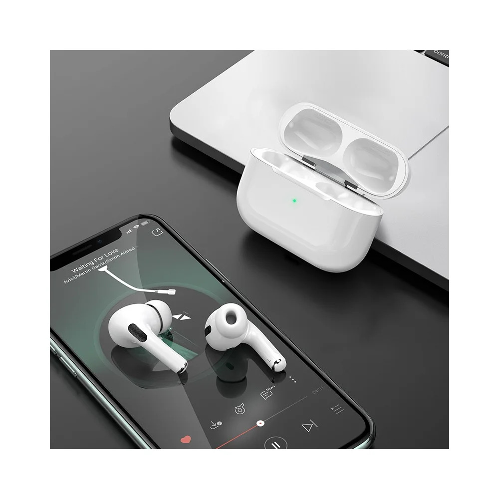 Wireless Hands Free Hoco DES08 Plus TWS V5.0 300mAh και 3h Ώρες Λειτουργίας Λευκά με Μαύρο Silicon Sleeve Wireless Hands Free Hoco DES08 Plus TWS V5.0 300mAh και 3h Ώρες Λειτουργίας Λευκά με Μαύρο Silicon Sleeve