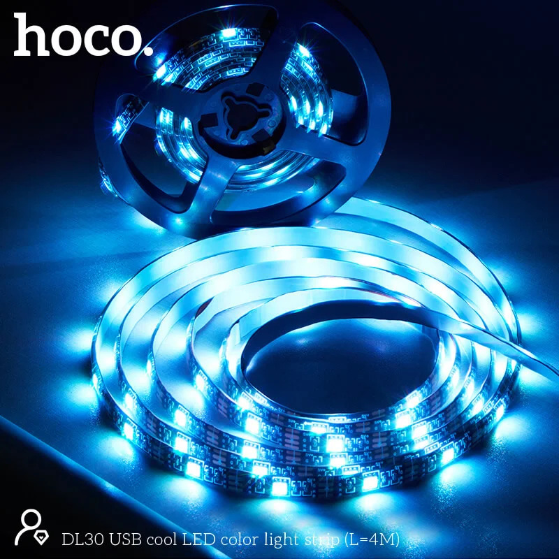 Ταινία LED Hoco DL30 Plus USB RGB με Τηλεχειριμό 4m Ταινία LED Hoco DL30 Plus USB RGB με Τηλεχειριμό 4m