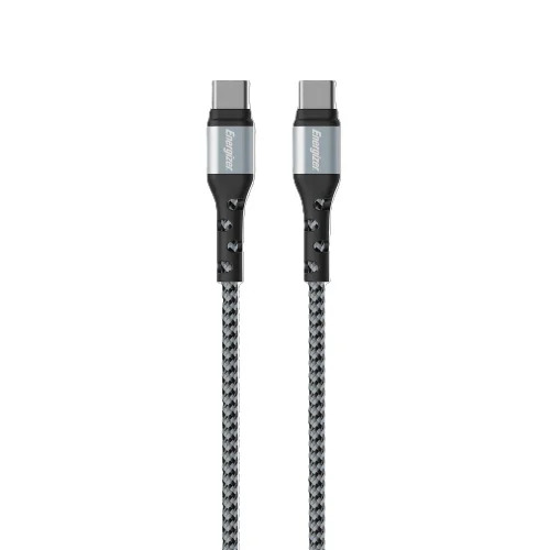 Καλώδιο σύνδεσης Energizer Metal & Braided Nylon Cable USB-C σε USB-C 2.0 Ασημί 2m Καλώδιο σύνδεσης Energizer Metal & Braided Nylon Cable USB-C σε USB-C 2.0 Ασημί 2m
