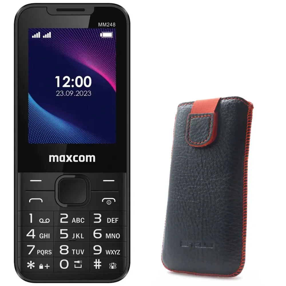 Maxcom Strong MM248 (Dual Sim) 2.4" 4G και Δώρο Θήκη Protect Ancus Δέρμα Μαύρη με Κόκκινη Ραφή Maxcom Strong MM248 (Dual Sim) 2.4" 4G και Δώρο Θήκη Protect Ancus Δέρμα Μαύρη με Κόκκινη Ραφή