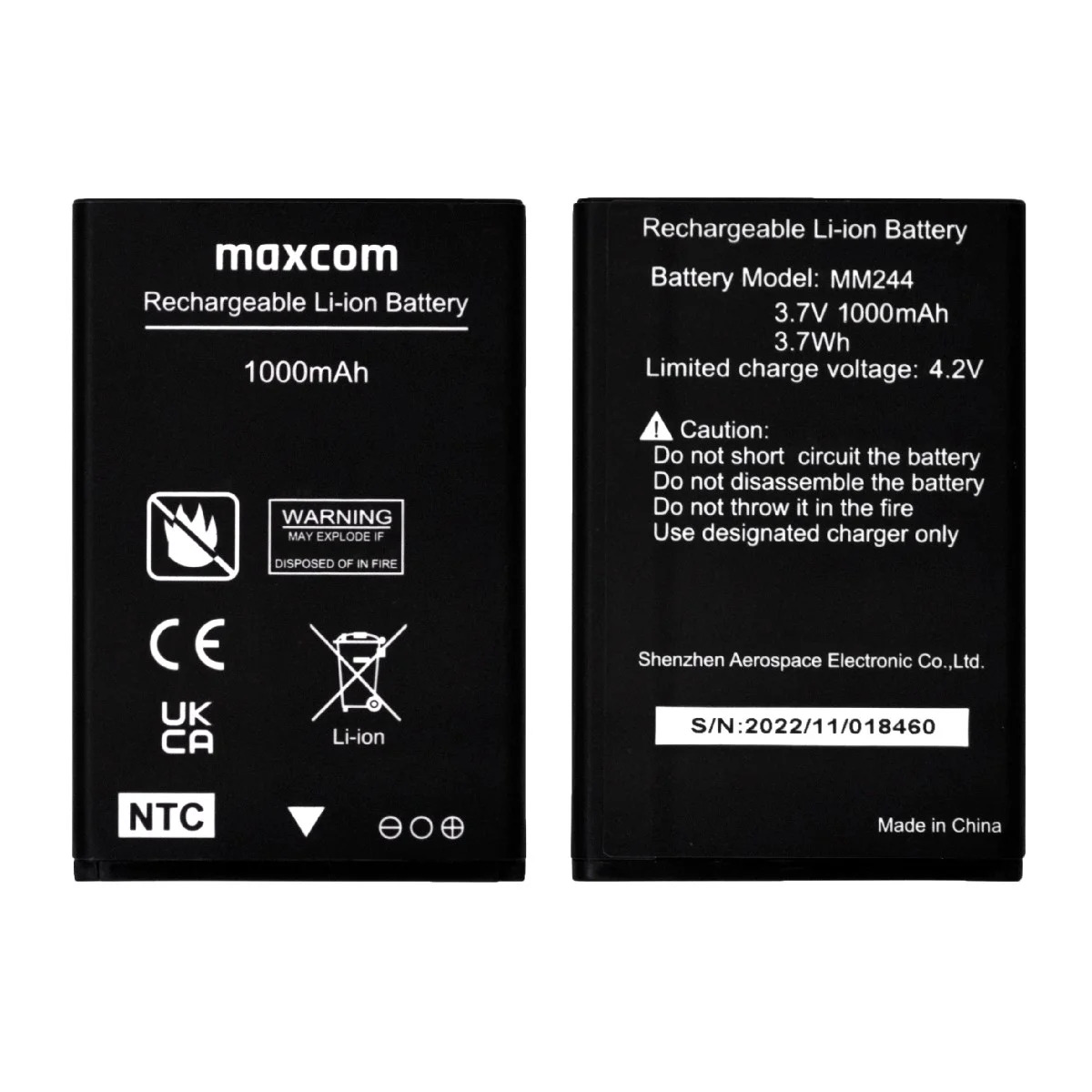 Μπαταρία Maxcom για MM244 Original 3.7V 1000mAh Μπαταρία Maxcom για MM244 Original 3.7V 1000mAh