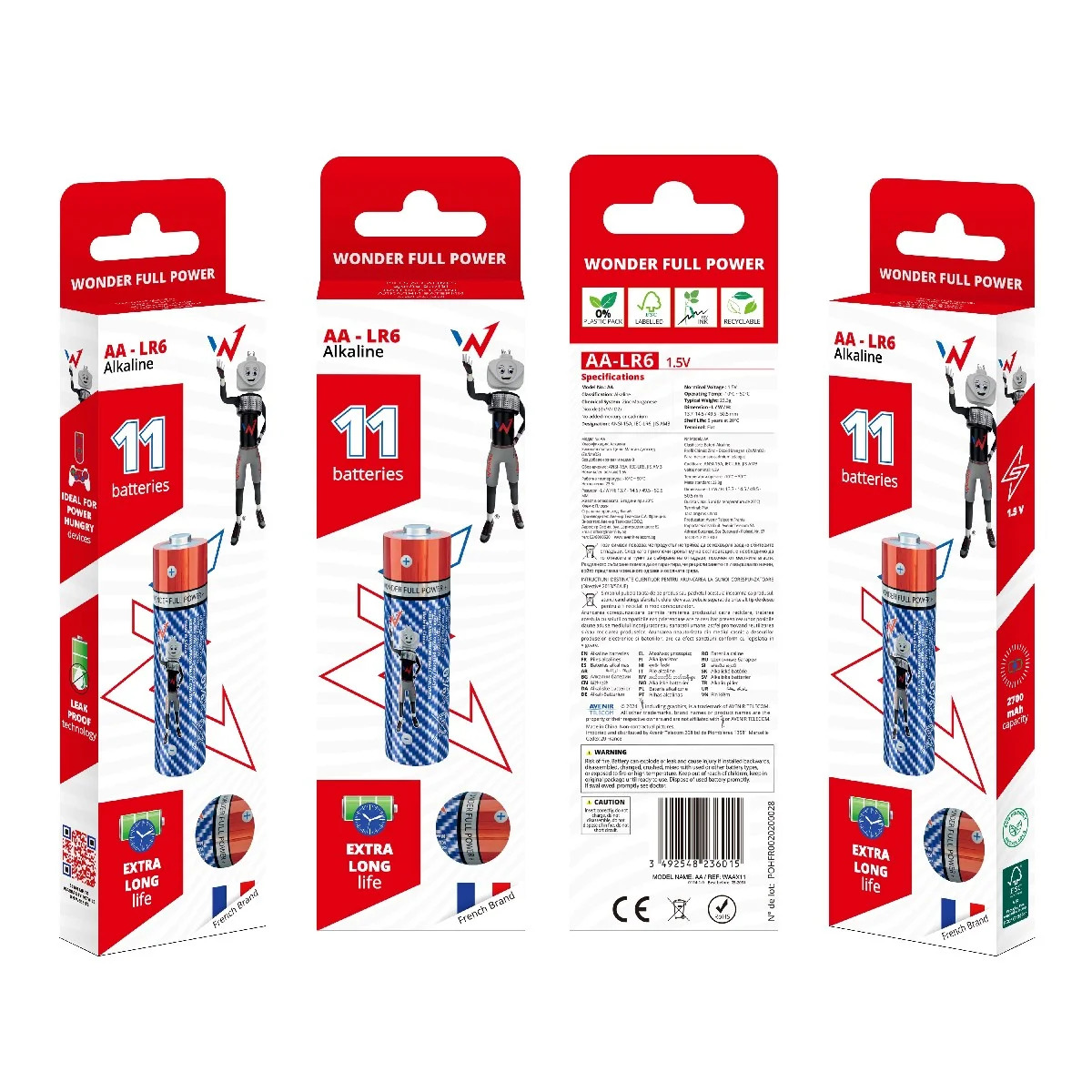 Μπαταρία Αλκαλική Wonder Full Power LR6 size AA 1.5V Τεμ. 11 Μπαταρία Αλκαλική Wonder Full Power LR6 size AA 1.5V Τεμ. 11