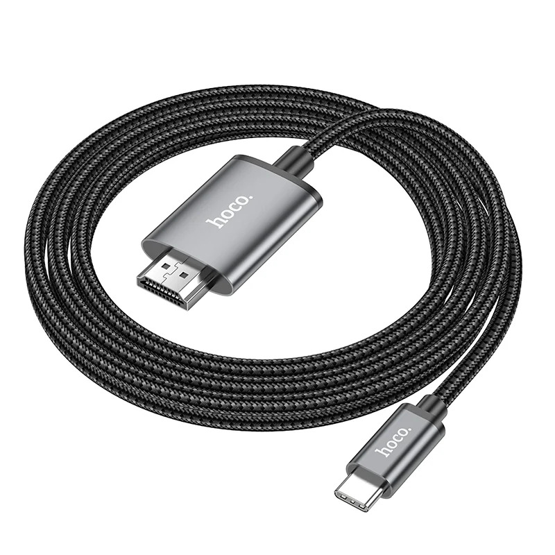 Καλώδιο Hoco UA27 Type-C σε HDMI 4K 30Hz Braided Μαύρο 2m Καλώδιο Hoco UA27 Type-C σε HDMI 4K 30Hz Braided Μαύρο 2m
