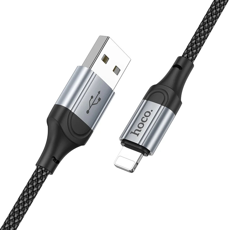 Καλώδιο Hoco X102 Fresh USB-A σε Lightning 2.4A Braided Μαύρο 1m Καλώδιο Hoco X102 Fresh USB-A σε Lightning 2.4A Braided Μαύρο 1m