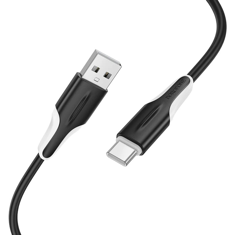 Καλώδιο Borofone BX119 USB σε USB-C 3A Μαύρο 1m Καλώδιο Borofone BX119 USB σε USB-C 3A Μαύρο 1m