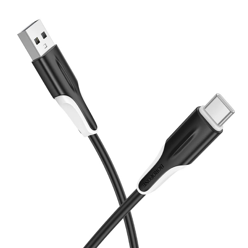 Καλώδιο Borofone BX119 USB σε USB-C 3A Μαύρο 1m Καλώδιο Borofone BX119 USB σε USB-C 3A Μαύρο 1m