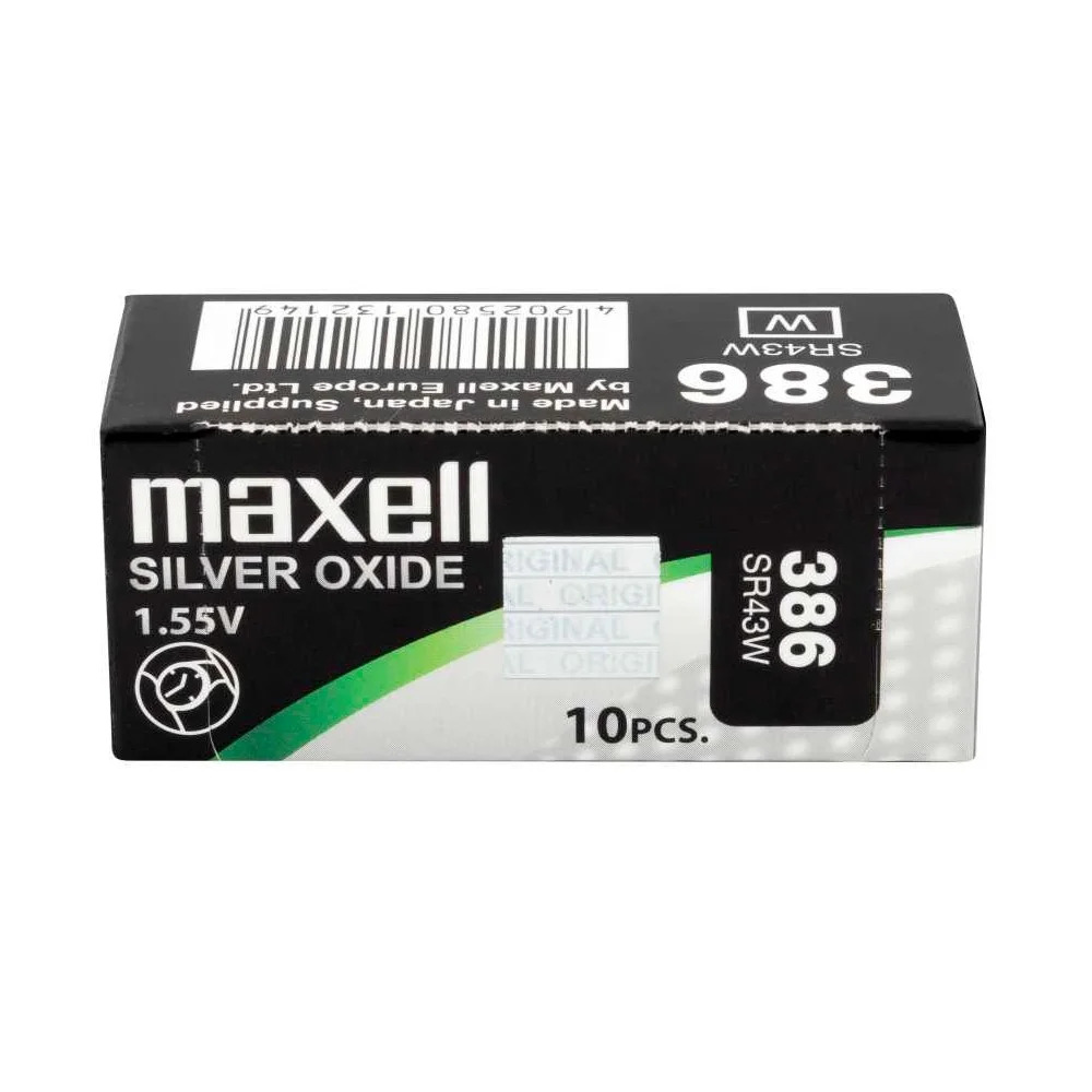 Buttoncell Maxell 386/SR43W/SR43 Τεμ. 1 Buttoncell Maxell 386/SR43W/SR43 Τεμ. 1