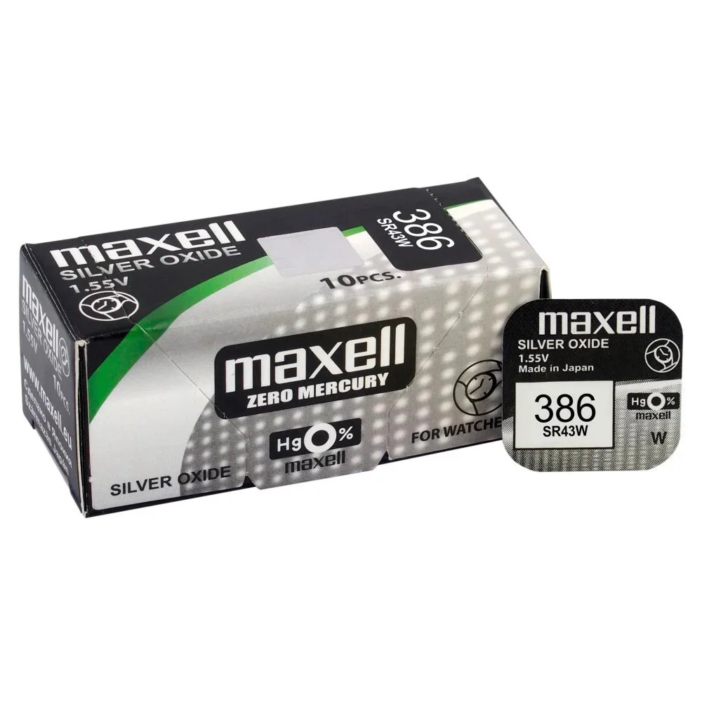 Buttoncell Maxell 386/SR43W/SR43 Τεμ. 1 Buttoncell Maxell 386/SR43W/SR43 Τεμ. 1