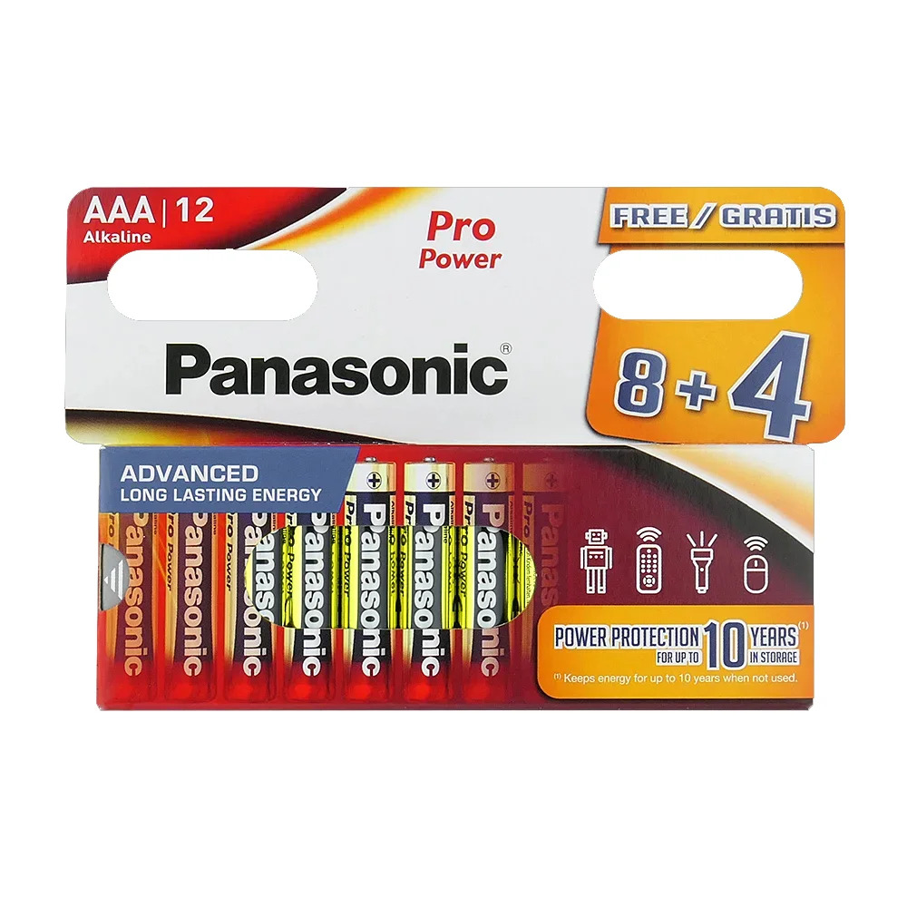 Μπαταρία Αλκαλική Panasonic Alcaline Pro Power LR03 size AAA 1.5V Τεμ. 8+4 Μπαταρία Αλκαλική Panasonic Alcaline Pro Power LR03 size AAA 1.5V Τεμ. 8+4