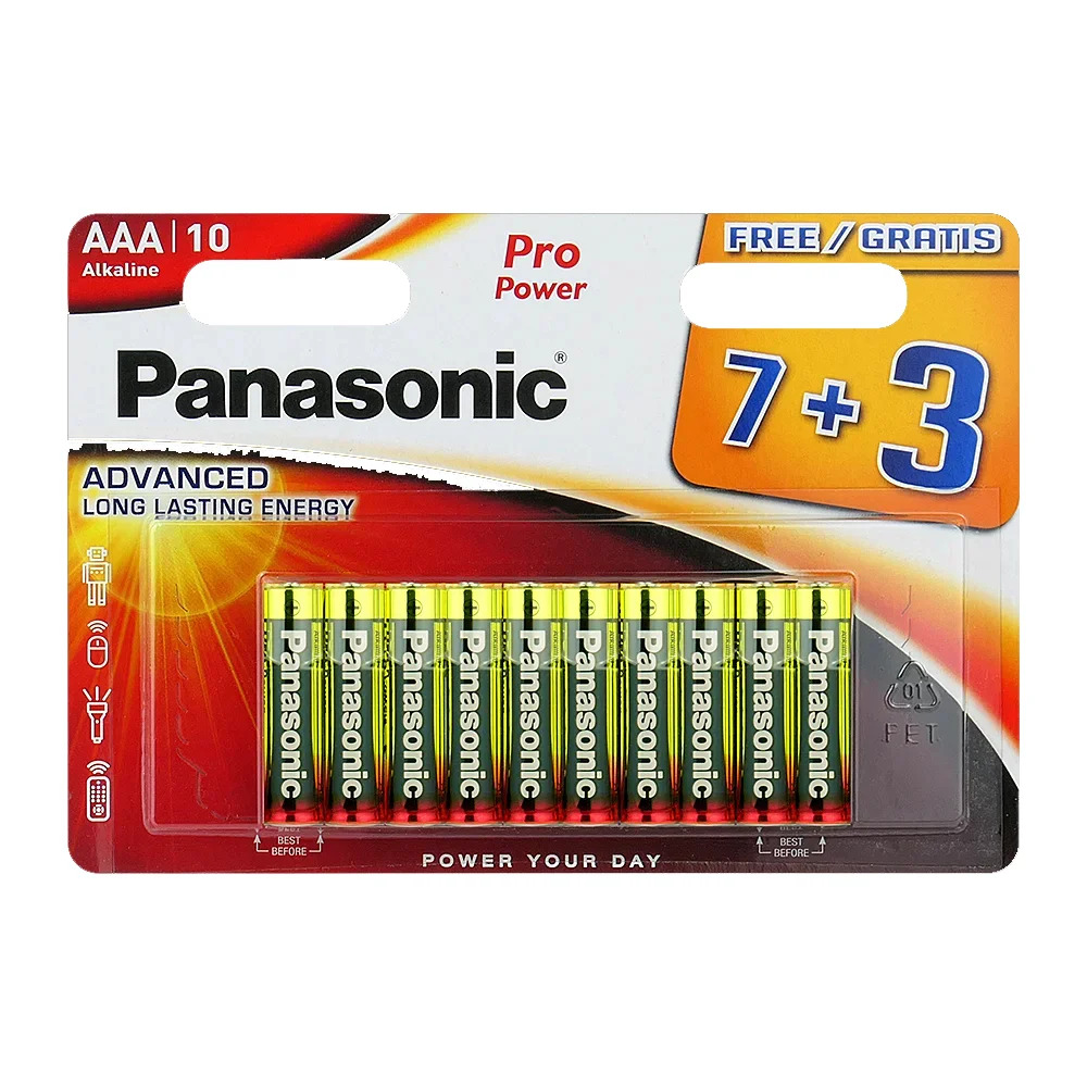 Μπαταρία Αλκαλική Panasonic Alcaline Pro Power LR03 size AAA 1.5V Τεμ. 7+3 Μπαταρία Αλκαλική Panasonic Alcaline Pro Power LR03 size AAA 1.5V Τεμ. 7+3