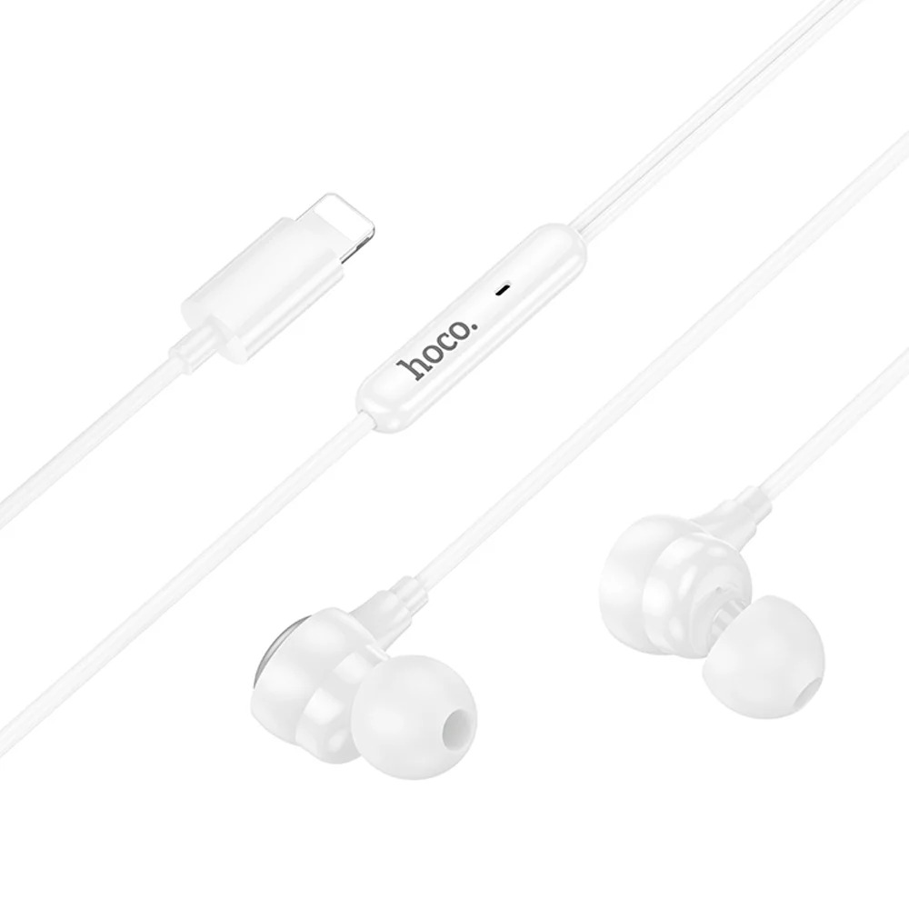 Hands Free Hoco M116 Benevolent με Μικρόφωνο, Βύσμα Lightning Λευκά 1.2m Hands Free Hoco M116 Benevolent με Μικρόφωνο, Βύσμα Lightning Λευκά 1.2m