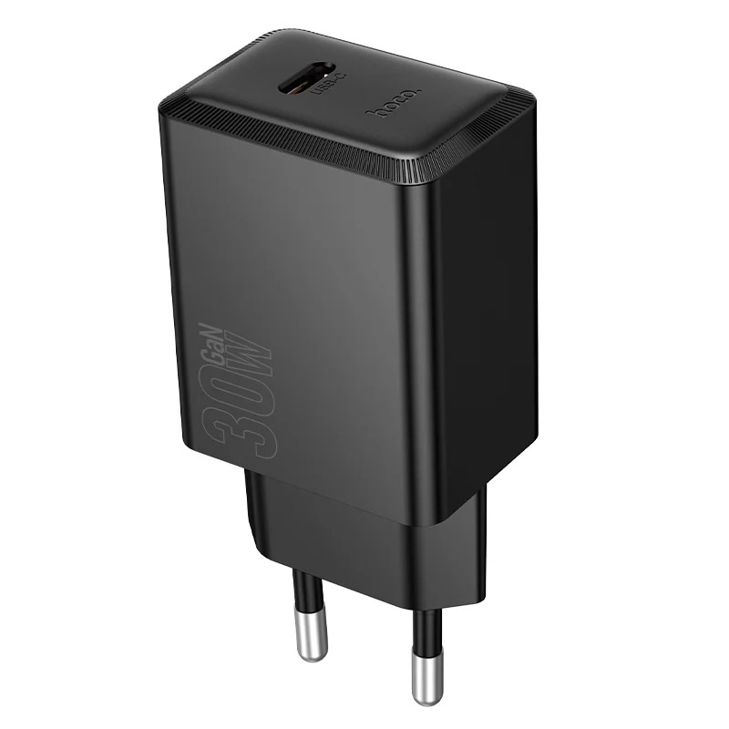 Φορτιστής Ταξιδίου Hoco N70 Nuevo με 1 Εξόδο Φόρτισης USB-C GaN PD30W 5V 3.0A Μαύρος Φορτιστής Ταξιδίου Hoco N70 Nuevo με 1 Εξόδο Φόρτισης USB-C GaN PD30W 5V 3.0A Μαύρος