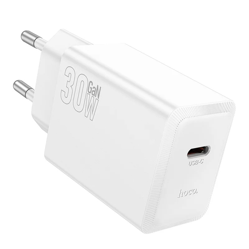 Φορτιστής Ταξιδίου Hoco N70 Nuevo με 1 Εξόδο Φόρτισης USB-C GaN PD30W 5V 3.0A Λευκός Φορτιστής Ταξιδίου Hoco N70 Nuevo με 1 Εξόδο Φόρτισης USB-C GaN PD30W 5V 3.0A Λευκός
