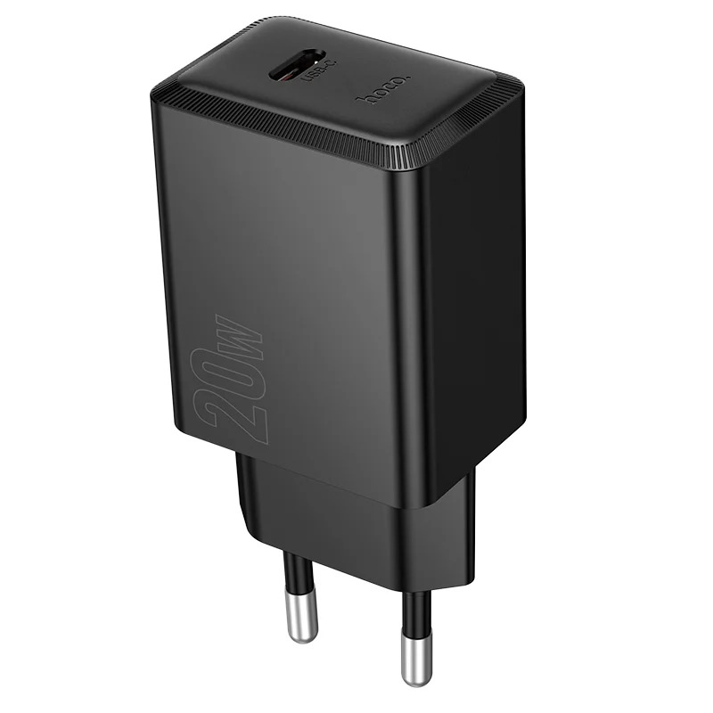 Φορτιστής Ταξιδίου Hoco N68 Nuevo με 1 Εξόδο Φόρτισης USB-C PD20W 5V 3.0A Μαύρος Φορτιστής Ταξιδίου Hoco N68 Nuevo με 1 Εξόδο Φόρτισης USB-C PD20W 5V 3.0A Μαύρος