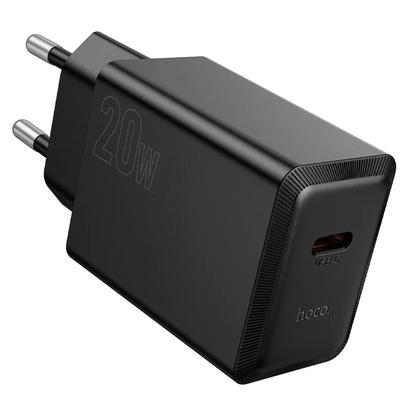 Φορτιστής Ταξιδίου Hoco N68 Nuevo με 1 Εξόδο Φόρτισης USB-C PD20W 5V 3.0A Μαύρος Φορτιστής Ταξιδίου Hoco N68 Nuevo με 1 Εξόδο Φόρτισης USB-C PD20W 5V 3.0A Μαύρος