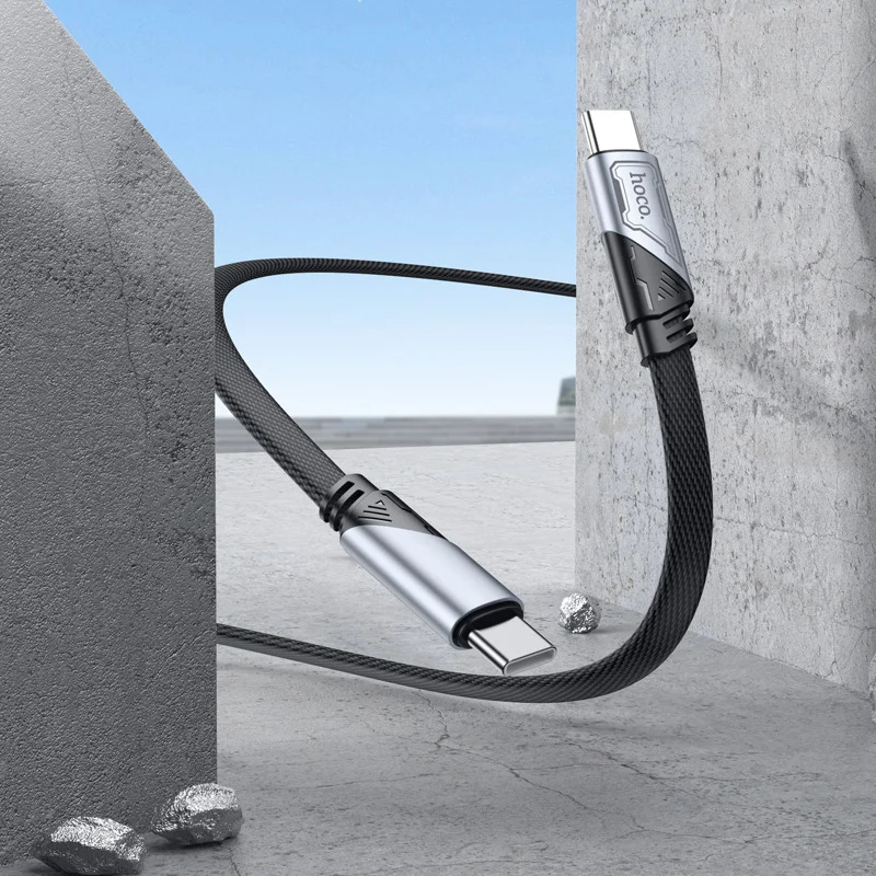 Καλώδιο σύνδεσης Hoco U119 USB-C σε USB-C 60W 3A Fast Charging Armor Style Braided Μαύρο 1.2m Καλώδιο σύνδεσης Hoco U119 USB-C σε USB-C 60W 3A Fast Charging Armor Style Braided Μαύρο 1.2m