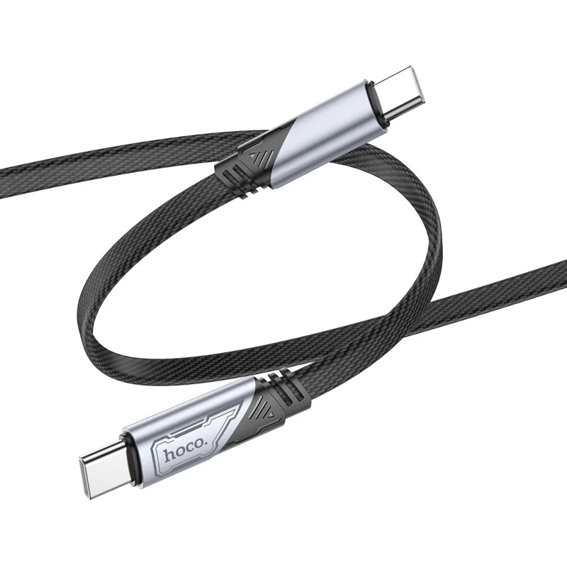 Καλώδιο σύνδεσης Hoco U119 USB-C σε USB-C 60W 3A Fast Charging Armor Style Braided Μαύρο 1.2m Καλώδιο σύνδεσης Hoco U119 USB-C σε USB-C 60W 3A Fast Charging Armor Style Braided Μαύρο 1.2m