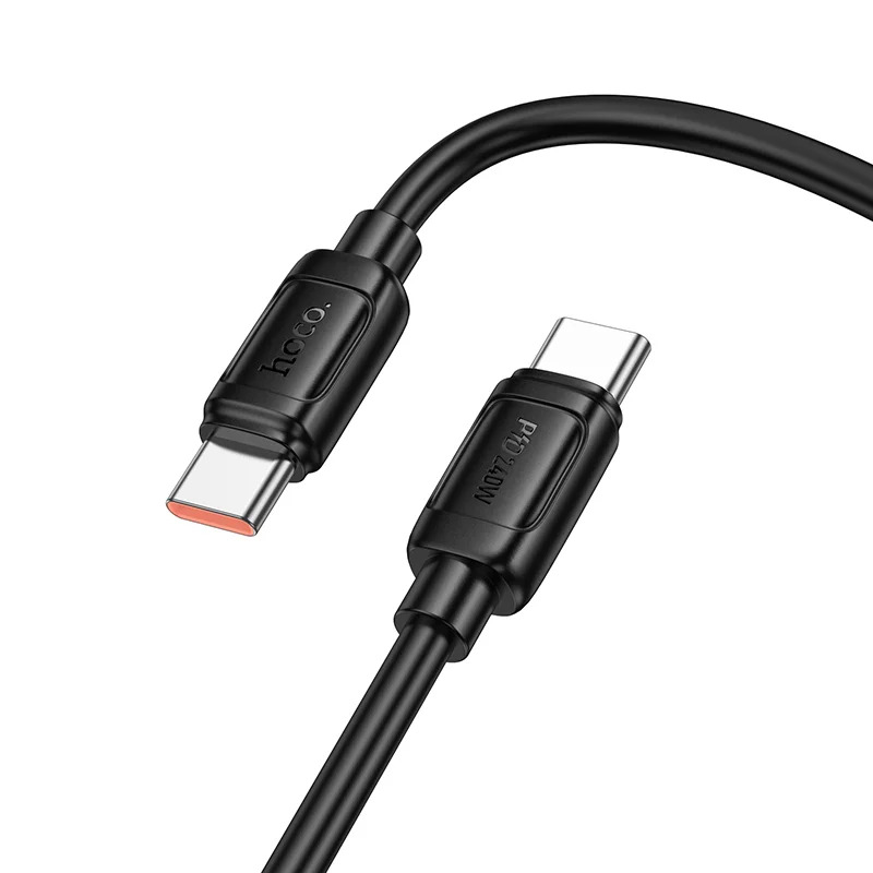 Καλώδιο σύνδεσης Hoco X115 Surpass USB-C σε USB-C 240W 5A Fast Charging Μαύρο 1m Καλώδιο σύνδεσης Hoco X115 Surpass USB-C σε USB-C 240W 5A Fast Charging Μαύρο 1m