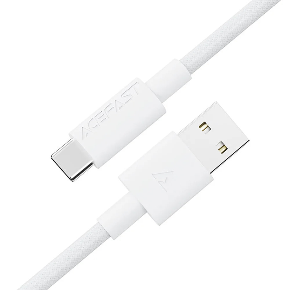 Καλώδιο Σύνδεσης Acefast C18-04 USB-A σε USB-C 3A Fast Charge USB2.0 Braided Λευκό 1.2m. Καλώδιο Σύνδεσης Acefast C18-04 USB-A σε USB-C 3A Fast Charge USB2.0 Braided Λευκό 1.2m.