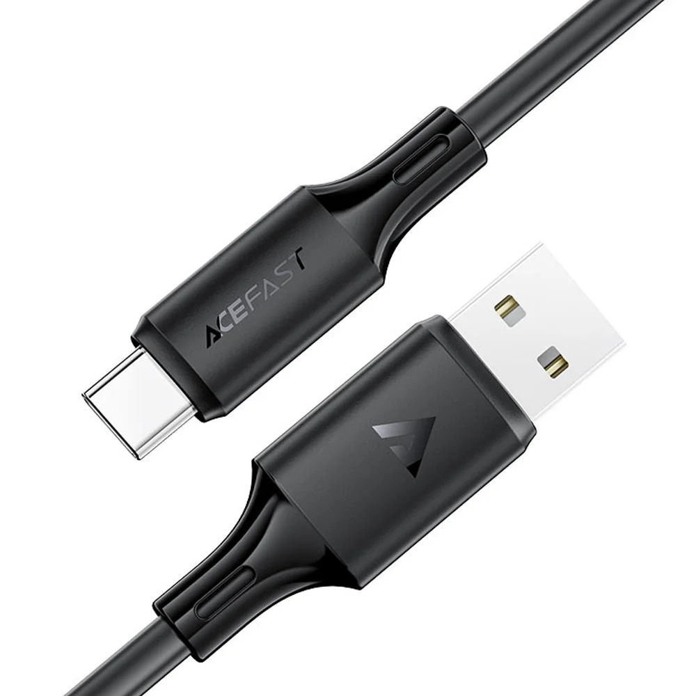 Καλώδιο Σύνδεσης Acefast C17-04 USB-A σε USB-C 3A Fast Charge USB2.0 Silicon Μαύρο 1.2m. Καλώδιο Σύνδεσης Acefast C17-04 USB-A σε USB-C 3A Fast Charge USB2.0 Silicon Μαύρο 1.2m.