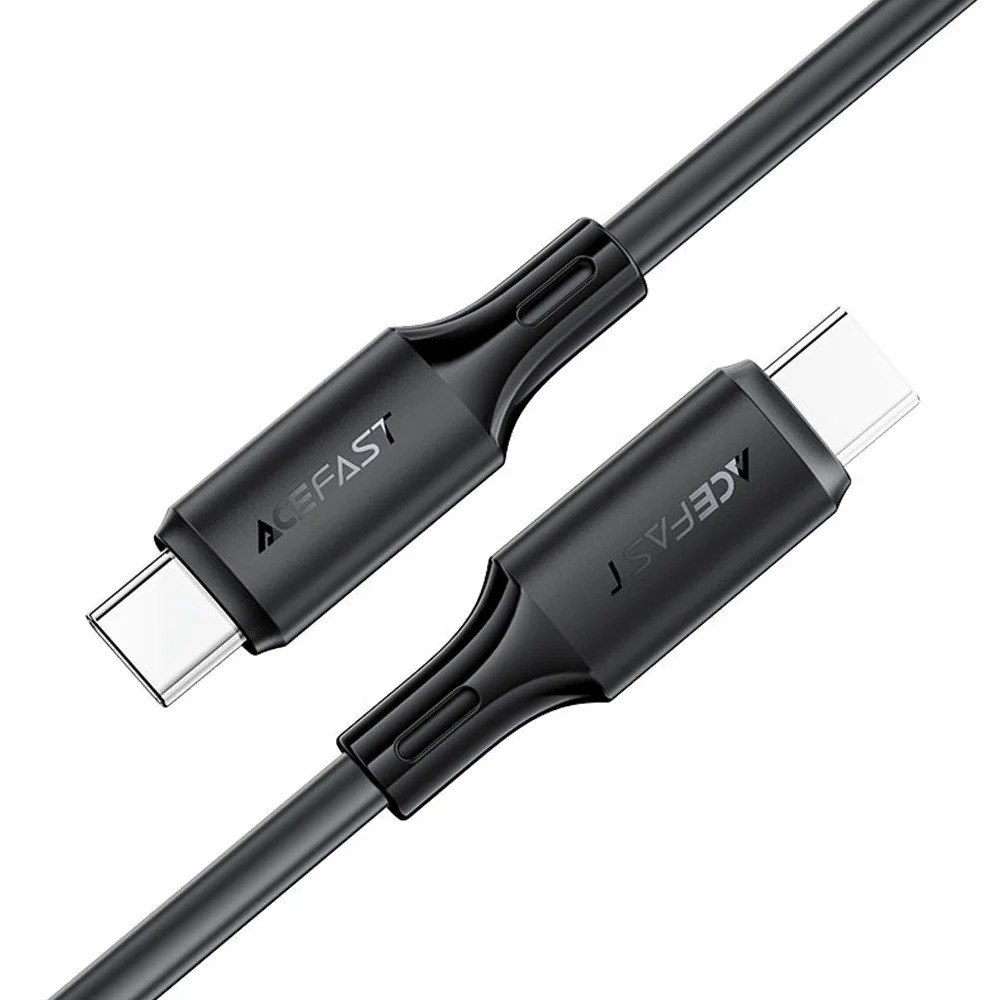 Καλώδιο Σύνδεσης Acefast C17-03 USB-C σε USB-C PD60W 3A Fast Charge USB2.0 Silicon Μαύρο 1.2m. Καλώδιο Σύνδεσης Acefast C17-03 USB-C σε USB-C PD60W 3A Fast Charge USB2.0 Silicon Μαύρο 1.2m.
