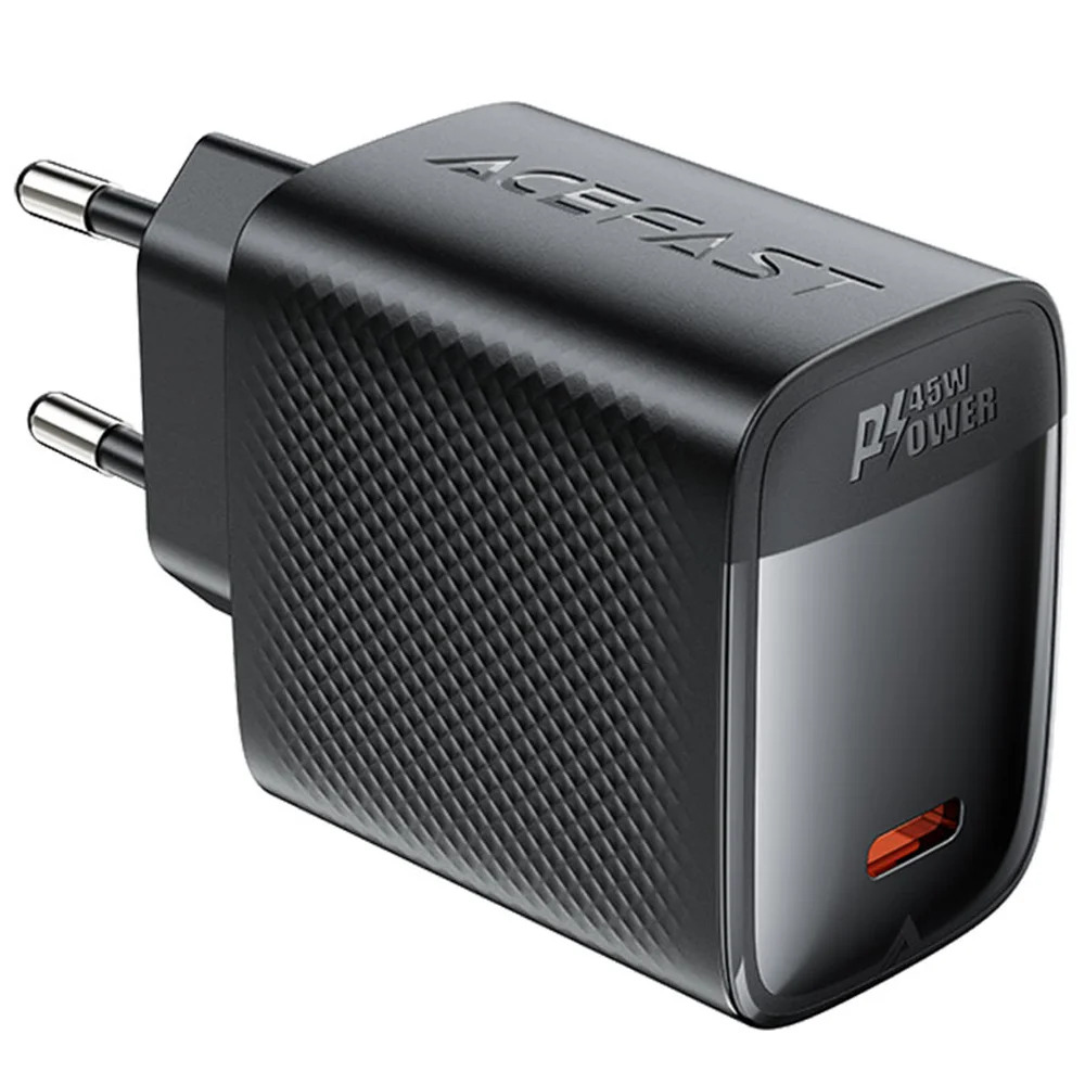 Φορτιστής Ταξιδίου Acefast A112 Fast Charging USB-C PD45W QC3.0 GaN Μαύρος Φορτιστής Ταξιδίου Acefast A112 Fast Charging USB-C PD45W QC3.0 GaN Μαύρος