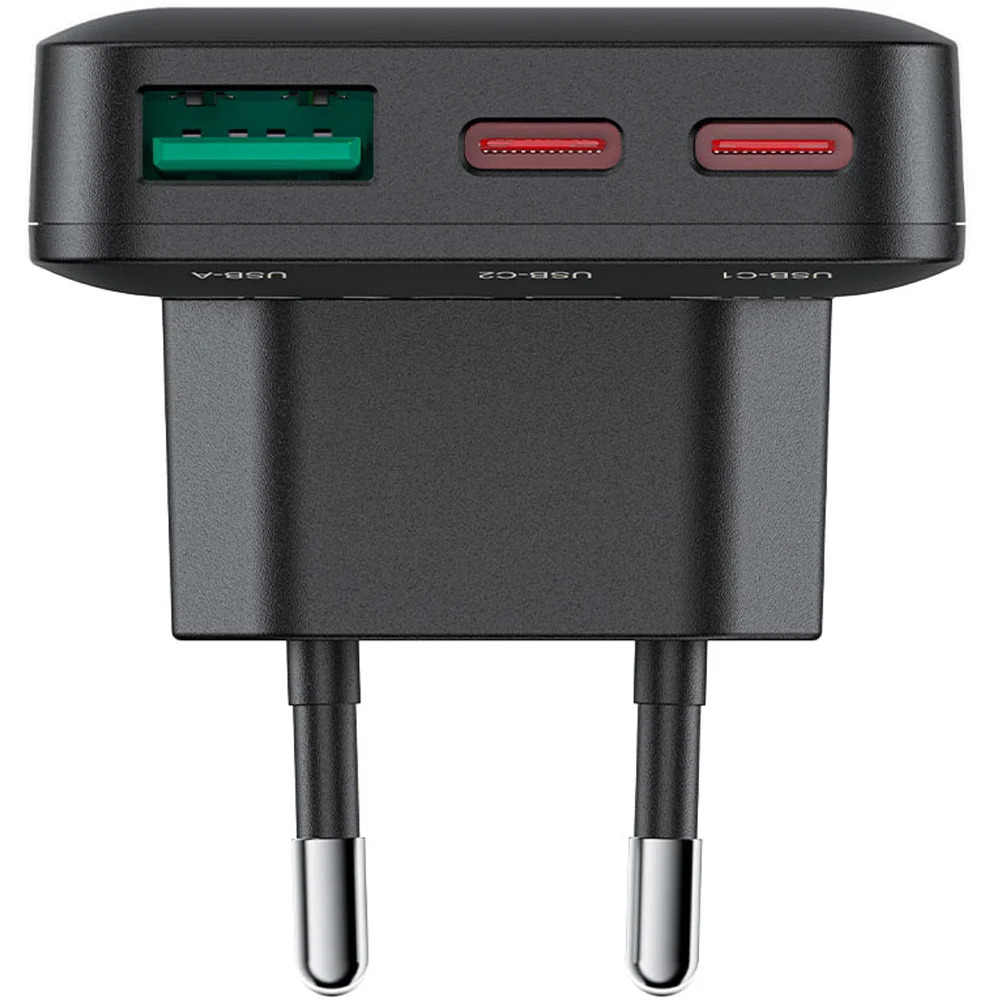 Φορτιστής Ταξιδίου Acefast A100 Fast Charging Ultra Thin Γωνιακός με 2xUSB-C 1xUSB-A PD65W QC3.0 GaN Μαύρος Φορτιστής Ταξιδίου Acefast A100 Fast Charging Ultra Thin Γωνιακός με 2xUSB-C 1xUSB-A PD65W QC3.0 GaN Μαύρος