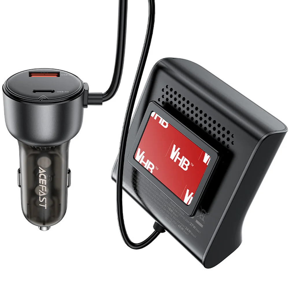 Acefast B11 Φορτιστής Αυτοκινήτου 138W με 4xUSB-A 2xUSB-C με Hub Splitter με Καλώδιο 1.10m και LED Ένδειξη Μαύρος Acefast B11 Φορτιστής Αυτοκινήτου 138W με 4xUSB-A 2xUSB-C με Hub Splitter με Καλώδιο 1.10m και LED Ένδειξη Μαύρος