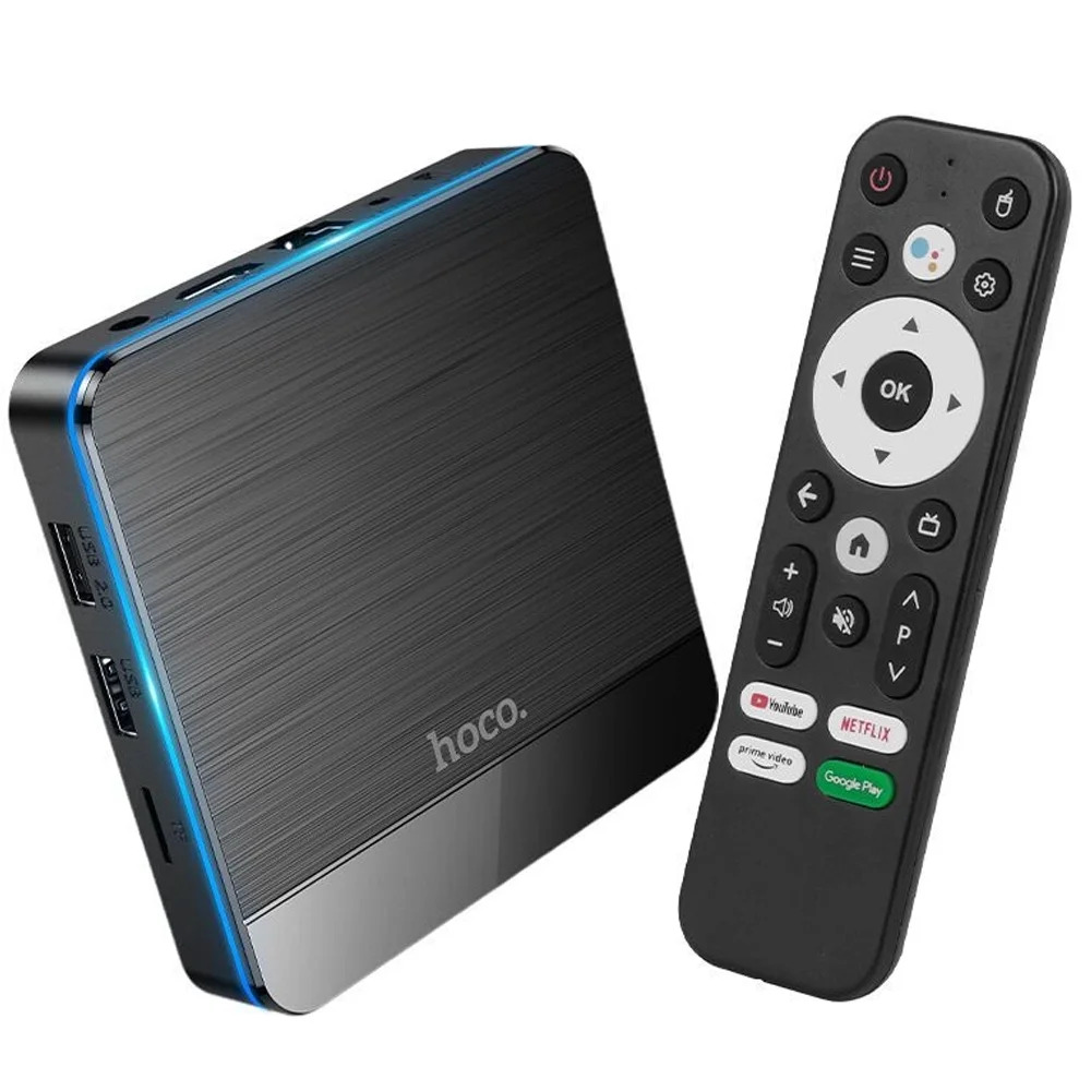 Hoco DQ07 Primo TV Box 4K UHD 60Fps με WiFi RJ45 4GB RAM + 64GB ROM v5.0 Android9 Hoco DQ07 Primo TV Box 4K UHD 60Fps με WiFi RJ45 4GB RAM + 64GB ROM v5.0 Android9