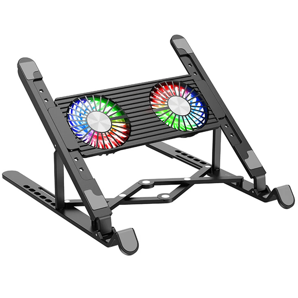 Laptop Cooler Hoco DH17 Μαύρο με Φωτισμό και 2 Ανεμιστηράκια για Φορητούς Υπολογιστές έως 17.3" Laptop Cooler Hoco DH17 Μαύρο με Φωτισμό και 2 Ανεμιστηράκια για Φορητούς Υπολογιστές έως 17.3"