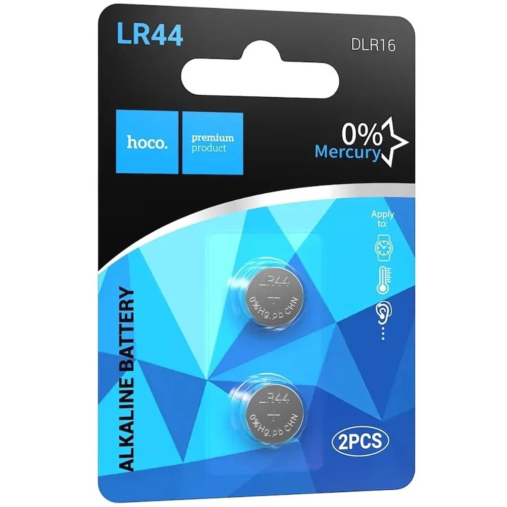 Buttoncell Lithium Hoco DLR16 LR44 Τεμ. 2 Buttoncell Lithium Hoco DLR16 LR44 Τεμ. 2