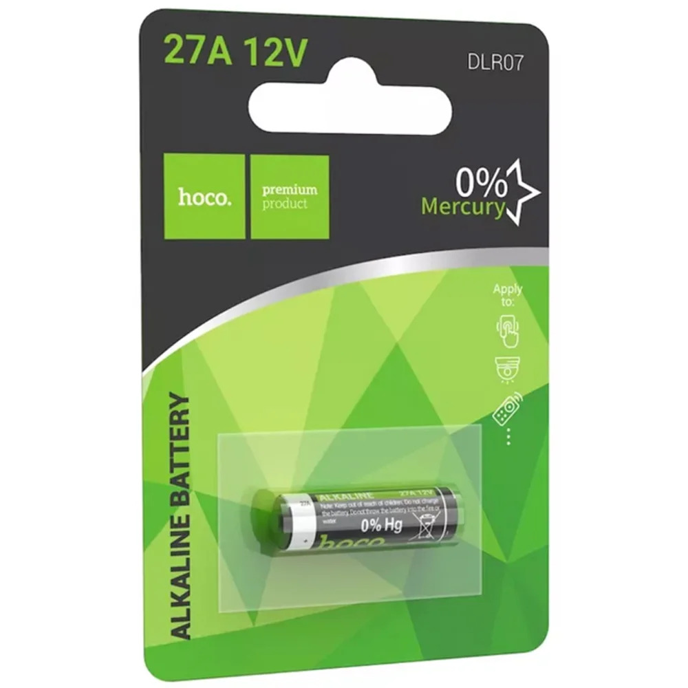 Μπαταρία Αλκαλική Hoco DLR07 A27/27A/CA22/EL812/EL812/G27A/GP27A/L828/MN27 12V Τεμ. 1 Μπαταρία Αλκαλική Hoco DLR07 A27/27A/CA22/EL812/EL812/G27A/GP27A/L828/MN27 12V Τεμ. 1