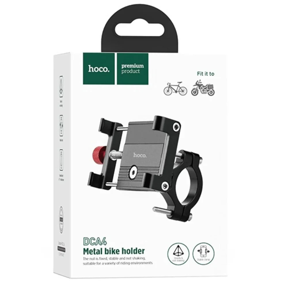 Βάση Στήριξης Hoco DCA4 Ποδηλάτου και Μηχανής με Μεταλλική Κατασκευή 360° για Συσκευές 4.5"-7" Βάση Στήριξης Hoco DCA4 Ποδηλάτου και Μηχανής με Μεταλλική Κατασκευή 360° για Συσκευές 4.5"-7"